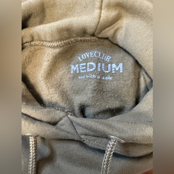 Love Club Olive Hoodie CONTINUE TO LOVE SIZE MEDIUM - Picture 5 of 8